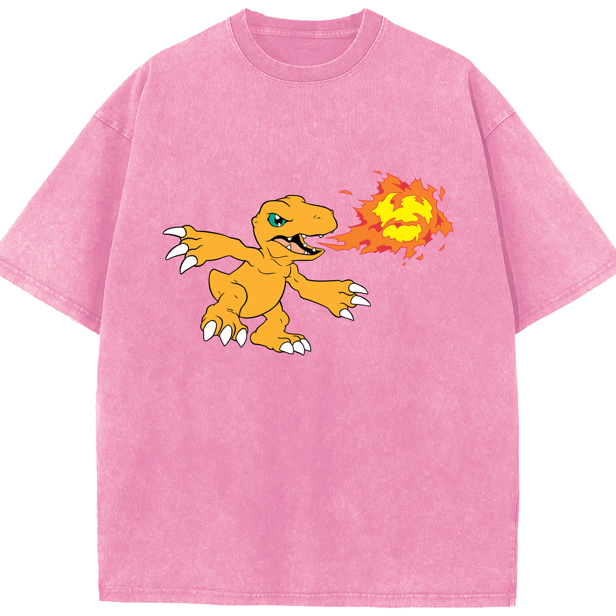 （画像用） Digimon デジタルモンスター/デジモン 綿100% ヴィンテージ風 半袖Tシャツ（フロントプリント）